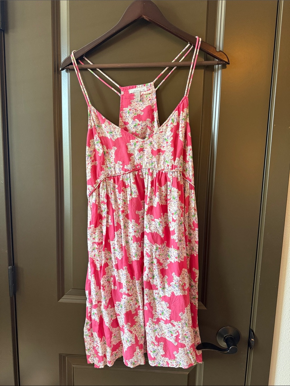 O'Neill Hot Pink Floral Spaghetti-Strap Sundress